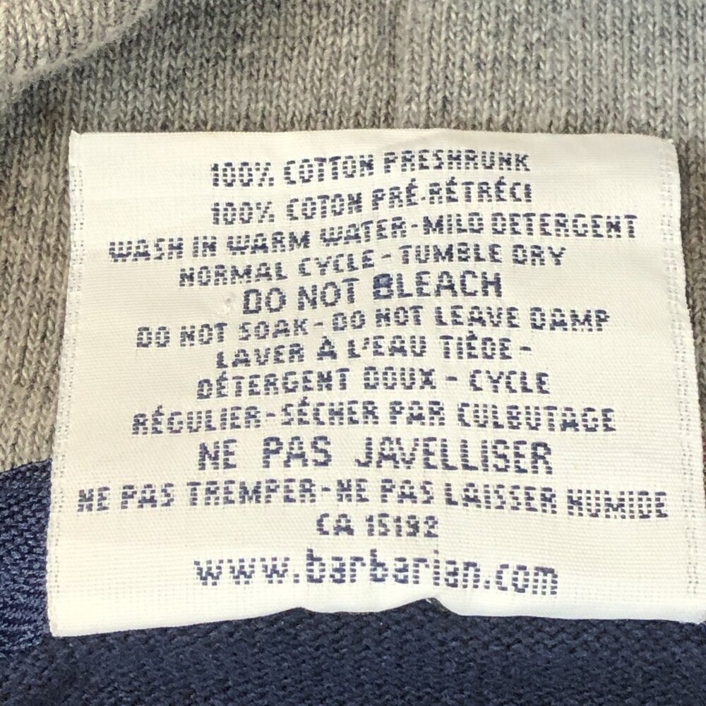 Villanova Lacrosse Barbarian Hooded Striped Rugby Long Sleeve #17 Mens Large - Picture 11 of 13